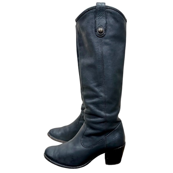 FRYE Tall Jackie Button Slouchy Leather Boots - Picture 3 of 10